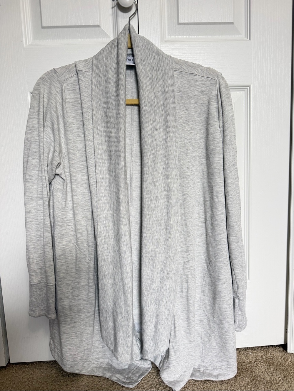 Athleta Pranayama Restore Wrap Light Grey Heather Cardigan Size M
